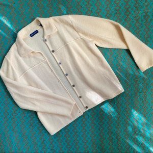 Karen Scott Wool Button Up Sweater/Cardigan